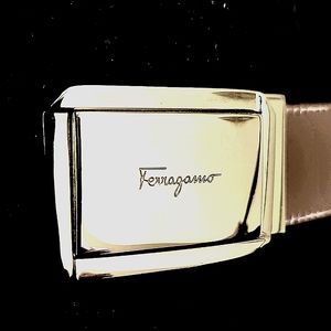 Salvatore Ferragamo Men's Reversible/ Adjustable Belt with Rectangular Buckle